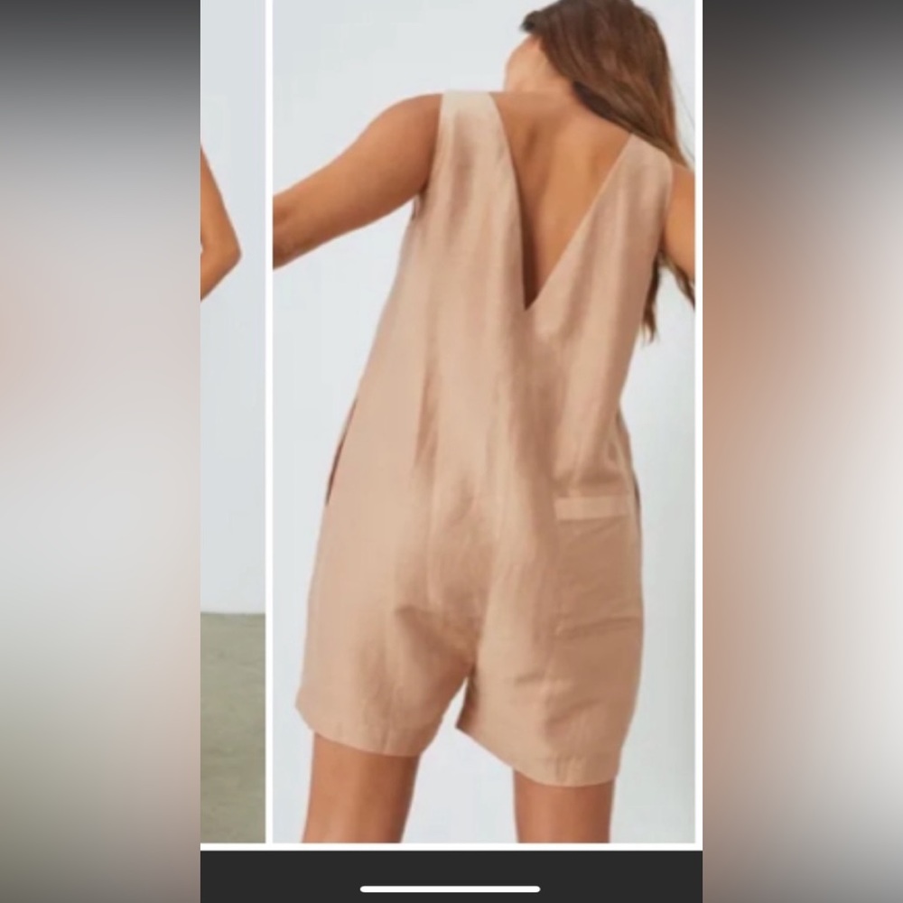Lunya resort linen silk romper